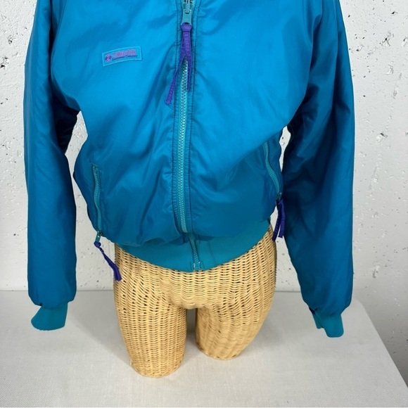 Vintage Columbia Medium Purple & Turquoise Reversible Ski Jacket - Picture 4 of 15
